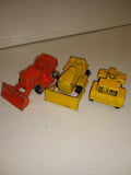 Vintage 3Pc Lesney Matchbox Bulldozer Jumbo Crane Tractor Lot Caterpillar Drott