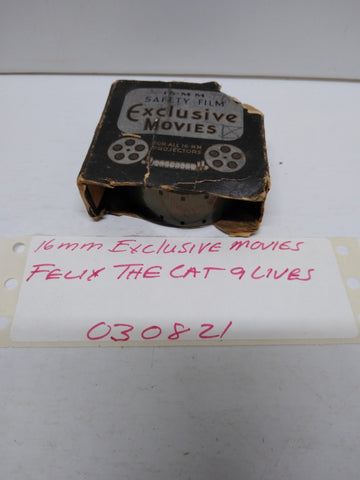Vintage Exclusive Movies Felix The Cat 9 Lives 16mm Projector Film Cartoon