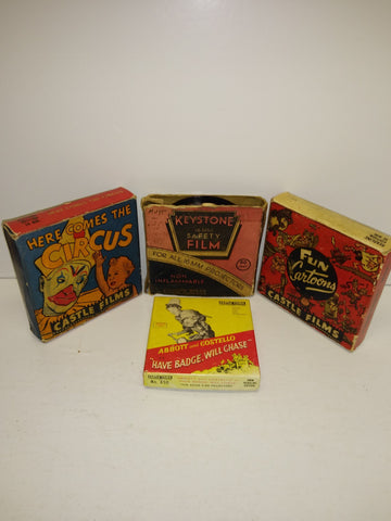 Vintage 4Pc Assorted Movie Lot Fire Alarm Aladdins Lamp 16mm Projector Film #1