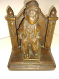 Vintage Bronze Artful Dodger Bookend Jennings Bros Charles Dickens Oliver Twist