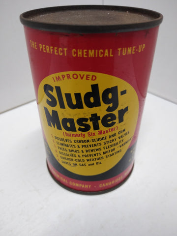 Vintage Estate Find Sludg Master Tin The Perfect Chemical Tune Up Nice Tin!