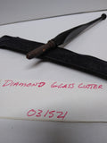 Antique Vintage Unique Diamond Tip Glass Cutter Etcher with Pocket Pouch