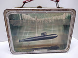 Vintage USS Seawolf Submarine Lunchbox American Thermos Bright Graphics Tin WW2