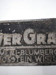 Vint Meili Blumberg MB Power Grader Machine Farm Heavy Equipmen Plaque Sign 23x6