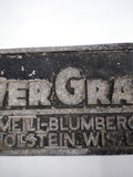 Vint Meili Blumberg MB Power Grader Machine Farm Heavy Equipmen Plaque Sign 23x6