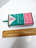 Vintage Singer Sewing Machine Oil 4 Oz 30 Cent Tin Can Advertising Green Red