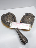 Antique Stunning Watteau Sterling 925 Vanity Brush Set Colonial Romance Repousse