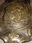 Antique Stunning Watteau Sterling 925 Vanity Brush Set Colonial Romance Repousse