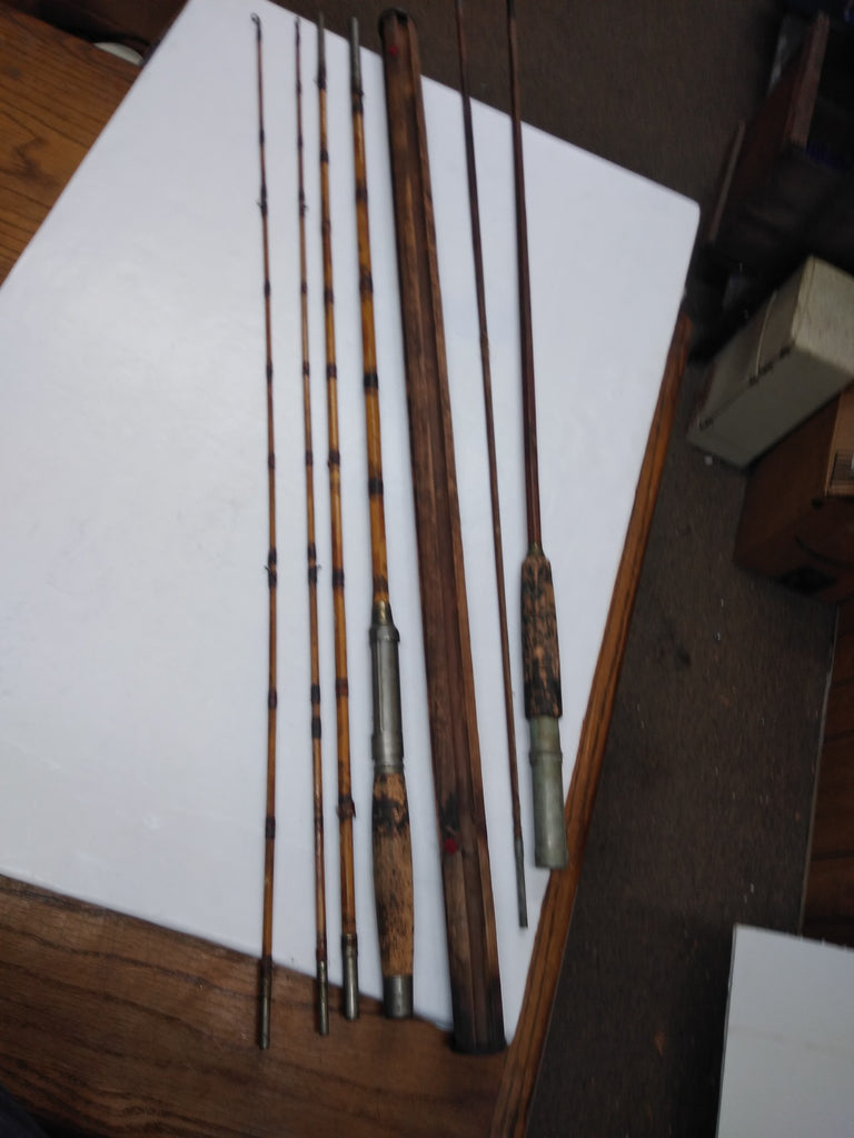 Vintage WW2 4pc Bamboo Fishing Rod Pole w/Holder Extra Tip Extra 2pc P – cyclewarehouse.online Vintage WW2 4pc Bamboo Fishing Rod Pole w/Holder Extra Tip Extra 2pc P – cyclewarehouse.online