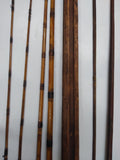 Vintage WW2 4pc Bamboo Fishing Rod Pole w/Holder Extra Tip Extra 2pc Parts Rod
