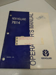 Vintage New Holland 7614 Operators Manual Tractor Loader Good Condition