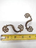Antique Solid Brass Pair Drawer Pulls Handles GBRC 383 Fancy Victorian