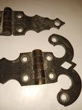 Antique Solid Brass of Pair Hinges Ice Box Cabinet Trunk Door Victorian