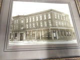 Antique Photograph Central Hotel Unknown City Ornate Gold Gilt Frame 13" x 11"
