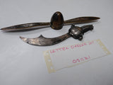 Vtg Lot Letter Opener Lot St Mary College Scimitar B & B Propeller Airplane Prop