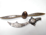 Vtg Lot Letter Opener Lot St Mary College Scimitar B & B Propeller Airplane Prop