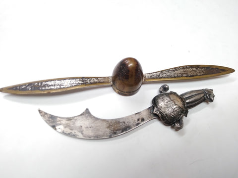 Vtg Lot Letter Opener Lot St Mary College Scimitar B & B Propeller Airplane Prop