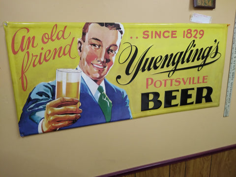 Vintage Yuengling's Beer Sign Pottsville Pa. An Old friend Since 1829 39" x 17"