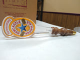 Vintage New Castle Brown Ale Tap Handle Lucite Wood Beer Man Cave Tavern Bar
