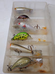 6 Piece Fishing Lure Lot Citgo Rebel Surface Top Water Bass Lures Plastic Case