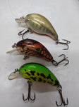 6 Piece Fishing Lure Lot Citgo Rebel Surface Top Water Bass Lures Plastic Case
