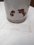 Vintage Antique Cream Milk Can Porcelain Steel Bail Handle Small Graniteware