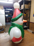 Vintage Christmas Snow Man Blow Mold Figure with Carrot Nose 22 inches Tall!!