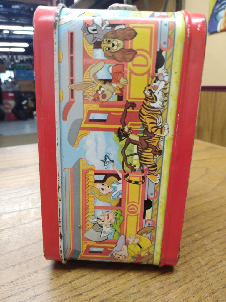 Vintage Walt Disney World Metal Lunch Box Aladdin 1970s Mickey Mouse  Collectible 