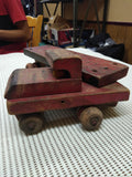 Vtg Folk Art Wooden Semi Truck Tractor Trailer Toy Primitive 30's Antique