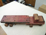 Vtg Folk Art Wooden Semi Truck Tractor Trailer Toy Primitive 30's Antique
