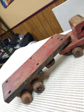 Vtg Folk Art Wooden Semi Truck Tractor Trailer Toy Primitive 30's Antique