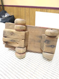 Vtg Folk Art Wooden Semi Truck Tractor Trailer Toy Primitive 30's Antique