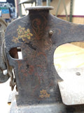 Antique Childs Sewing Machine Toy Germany Metal Hand Crank Painted Working
