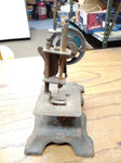 Antique Childs Sewing Machine Toy Germany Metal Hand Crank Painted Working