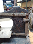 Antique Childs Sewing Machine Toy Germany Metal Hand Crank Painted Working