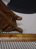 VTG Antique Estate Find Spelter Wear Greek Woman Sculpture Harp Gold Toned Metal