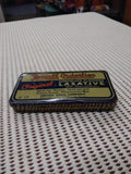 VTG Rexall Orderlies Original Chocolate Flavored Laxative Tin Old Buttons Inside