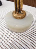 VTG Brass Soldier Sculpture Marble Base Desk Top Paperweight Military Decorative