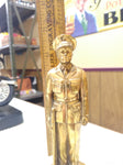 VTG Brass Soldier Sculpture Marble Base Desk Top Paperweight Military Decorative