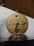VTG WW2 Brass Soldier Trophy Award US Army Alarm Clock Desk Top Paperweight