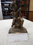 VTG Brass 18" Figural Sculpture Faceted Glass Table Lamp Base L & L WMC