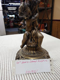VTG Brass 18" Figural Sculpture Faceted Glass Table Lamp Base L & L WMC