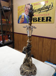 VTG Brass 18" Figural Sculpture Faceted Glass Table Lamp Base L & L WMC