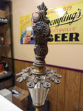 VTG Brass 18" Figural Sculpture Faceted Glass Table Lamp Base L & L WMC