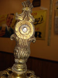 VTG Brass 18" Figural Sculpture Faceted Glass Table Lamp Base L & L WMC