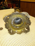 VTG Brass 18" Figural Sculpture Faceted Glass Table Lamp Base L & L WMC