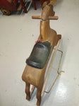 Antique 1890s Primitive Childs Wooden Hobby Horse Rocking Slide Glider Hand Made