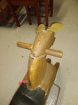 Antique 1890s Primitive Childs Wooden Hobby Horse Rocking Slide Glider Hand Made