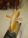 Antique 1890s Primitive Childs Wooden Hobby Horse Rocking Slide Glider Hand Made