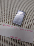 VTG Zippo Slim 1959 Cigarette Lighter Engraved HL Sparks Nice Snap!